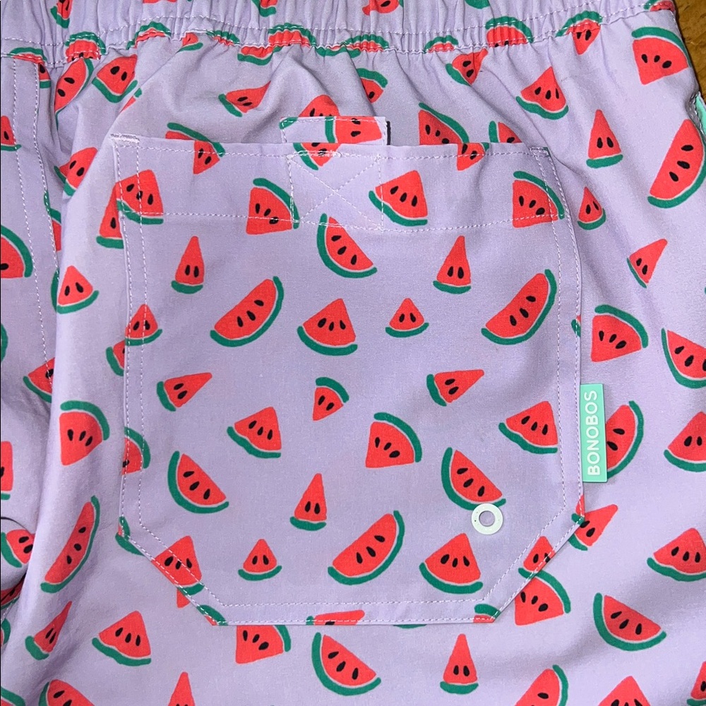 Bonobos 9inch inseam watermelon print size L swim shorts - Picture 8 of 13